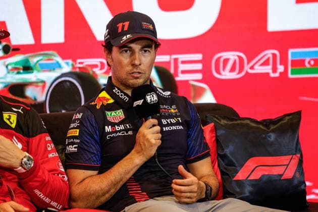 11 Sergio Perez (MEX, Oracle Red Bull Racing), F1 Grand Prix of Azerbaijan at Baku City Circuit on April 28, 2023 in Baku, Azerbaijan. (Photo by HOCH ZWEI) Baku Azerbaijan