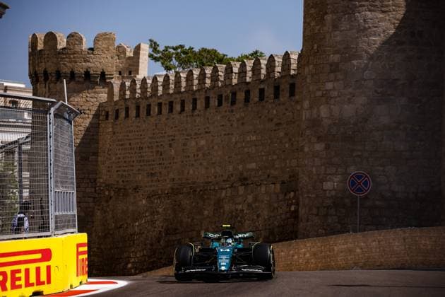 14 Fernando Alonso (ESP, Aston Martin Aramco Cognizant F1 Team), F1 Grand Prix of Azerbaijan at Baku City Circuit on April 28, 2023 in Baku, Azerbaijan. (Photo by HOCH ZWEI) Baku Azerbaijan