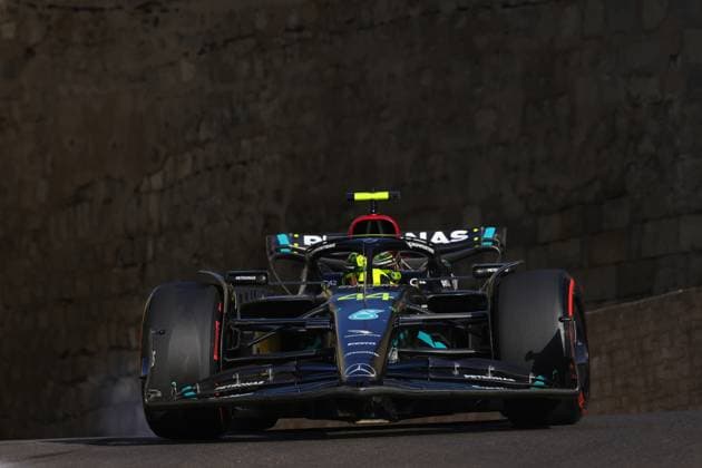 44 Lewis Hamilton (GBR, Mercedes-AMG Petronas F1 Team), F1 Grand Prix of Azerbaijan at Baku City Circuit on April 28, 2023 in Baku, Azerbaijan. (Photo by HOCH ZWEI) Baku Azerbaijan