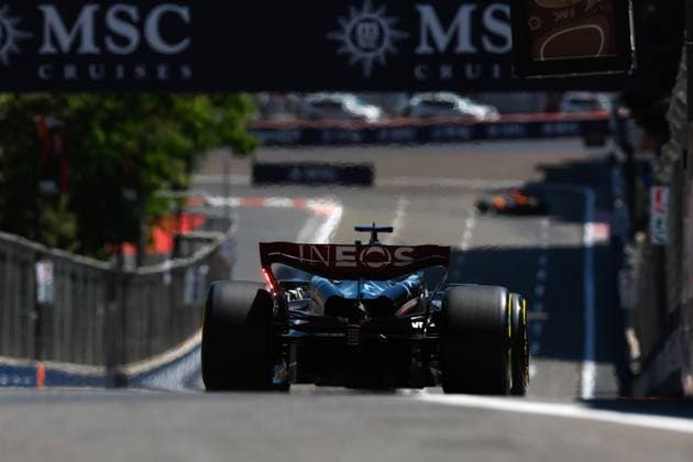 63 George Russell (GBR, Mercedes-AMG Petronas F1 Team), F1 Grand Prix of Azerbaijan at Baku City Circuit on April 29, 2023 in Baku, Azerbaijan. (Photo by HOCH ZWEI) Baku Azerbaijan