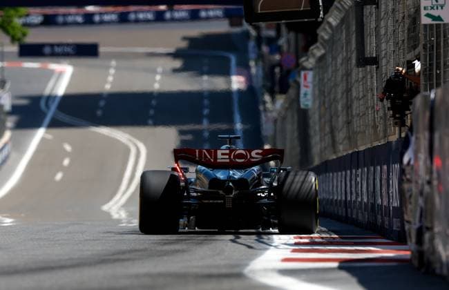 63 George Russell (GBR, Mercedes-AMG Petronas F1 Team), F1 Grand Prix of Azerbaijan at Baku City Circuit on April 29, 2023 in Baku, Azerbaijan. (Photo by HOCH ZWEI) Baku Azerbaijan
