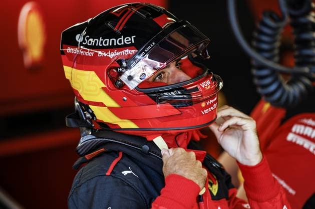 SAINZ Carlos (spa), Scuderia Ferrari SF-23, portrait during the Formula 1 Azerbaijan Grand Prix 2023, 4th round of the 2023 Formula One World Championship, WM, Weltmeisterschaft from April 28 to 30, 2023 on the Baku City Circuit, in Baku, Azerbaijan - F1 - AZERBAIJAN GRAND PRIX 2023 DPPI Panoramic  00122008__R5_0078