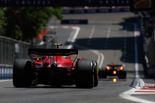 55 Carlos Sainz (ESP, Scuderia Ferrari), F1 Grand Prix of Azerbaijan at Baku City Circuit on April 29, 2023 in Baku, Azerbaijan. (Photo by HOCH ZWEI) Baku Azerbaijan