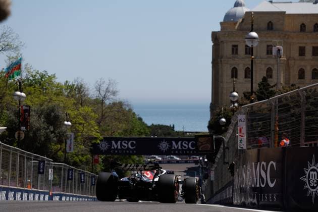 27 Nico Hulkenberg (DEU, MoneyGram Haas F1 Team), F1 Grand Prix of Azerbaijan at Baku City Circuit on April 29, 2023 in Baku, Azerbaijan. (Photo by HOCH ZWEI) Baku Azerbaijan