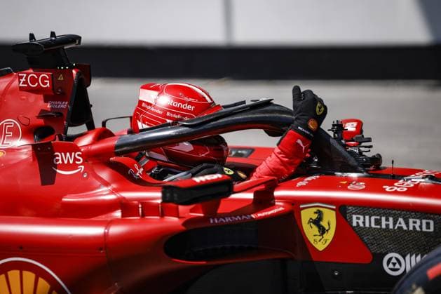 LECLERC Charles (mco), Scuderia Ferrari SF-23, portrait during the Formula 1 Azerbaijan Grand Prix 2023, 4th round of the 2023 Formula One World Championship, WM, Weltmeisterschaft from April 28 to 30, 2023 on the Baku City Circuit, in Baku, Azerbaijan - F1 - AZERBAIJAN GRAND PRIX 2023 DPPI Panoramic  00122008__R5_0371