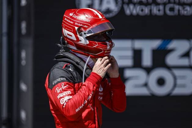 LECLERC Charles (mco), Scuderia Ferrari SF-23, portrait during the Formula 1 Azerbaijan Grand Prix 2023, 4th round of the 2023 Formula One World Championship, WM, Weltmeisterschaft from April 28 to 30, 2023 on the Baku City Circuit, in Baku, Azerbaijan - F1 - AZERBAIJAN GRAND PRIX 2023 DPPI Panoramic  00122008__R5_0449