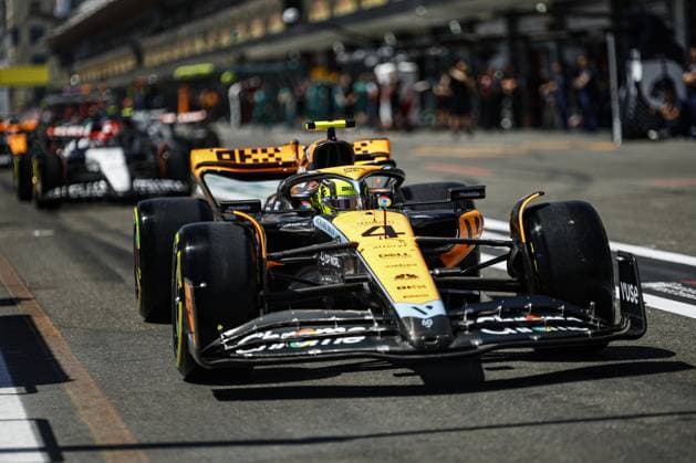 04 NORRIS Lando (gbr), McLaren F1 Team MCL60, action during the Formula 1 Azerbaijan Grand Prix 2023, 4th round of the 2023 Formula One World Championship, WM, Weltmeisterschaft from April 28 to 30, 2023 on the Baku City Circuit, in Baku, Azerbaijan - F1 - AZERBAIJAN GRAND PRIX 2023 DPPI Panoramic  00122008__R3_0228