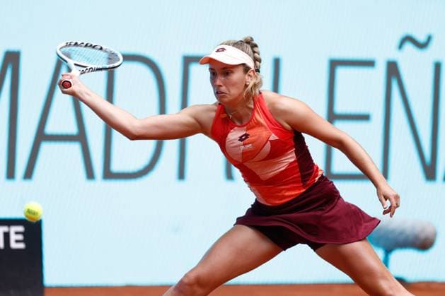April 29, 2023, MADRID, MADRID, SPAIN: Elise Mertens of Belgium in action against Jule Niemeier of Germany during the Mutua Madrid Open 2023 celebrated at Caja Magica on Abril 29, 2023 in Madrid, Spain. MADRID SPAIN - ZUMAa181 20230429_zaa_a181_022 Copyright: xOscarxJ.xBarrosox