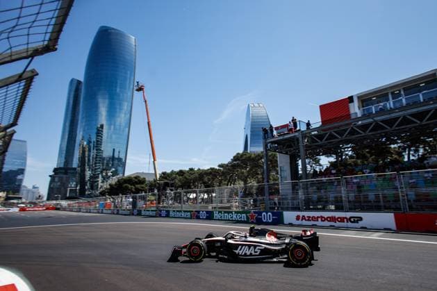 27 Nico Hulkenberg (DEU, MoneyGram Haas F1 Team), F1 Grand Prix of Azerbaijan at Baku City Circuit on April 29, 2023 in Baku, Azerbaijan. (Photo by HOCH ZWEI) Baku Azerbaijan