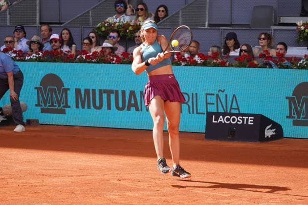 Paula Badosa vs Coco Gauff Masters Series Mutua Madrid Open 2023 in Madrid on 29, April 2023. 797 David Cordon Press