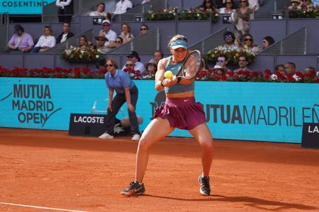 Paula Badosa vs Coco Gauff Masters Series Mutua Madrid Open 2023 in Madrid on 29, April 2023. 797 David Cordon Press