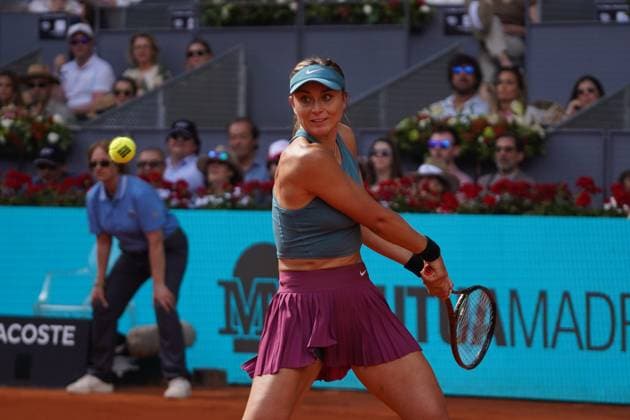 Paula Badosa vs Coco Gauff Masters Series Mutua Madrid Open 2023 in Madrid on 29, April 2023. 797 David Cordon Press