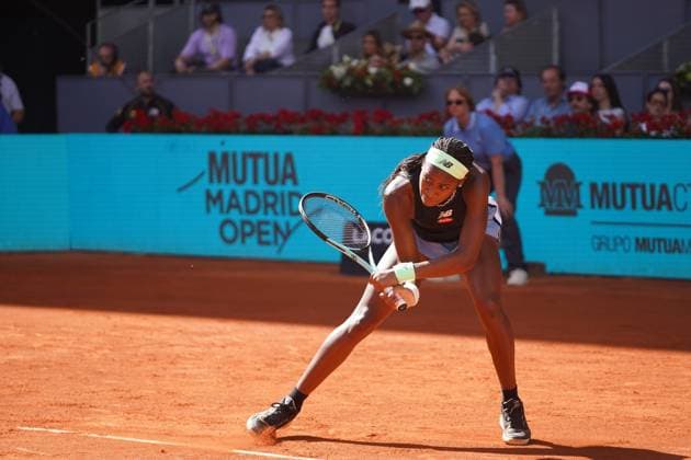 Paula Badosa vs Coco Gauff Masters Series Mutua Madrid Open 2023 in Madrid on 29, April 2023. 797 David Cordon Press