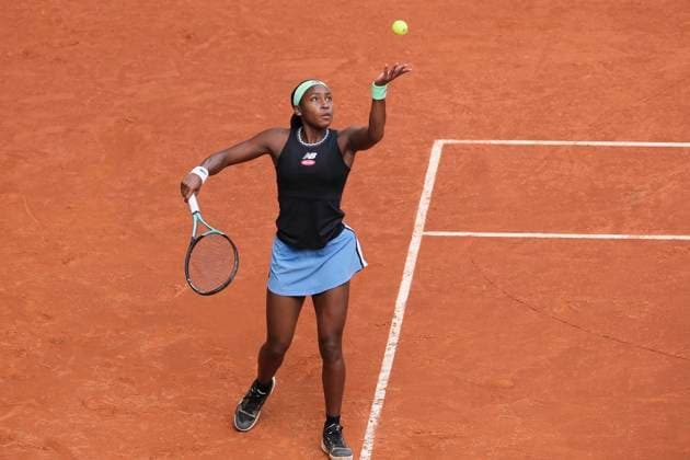 Mutua Madrid Open - Day Six Coco Gauff of the United States plays against Paula Badosa of Spain during their third round match on day six of the Mutua Madrid Open at La Caja Magica on April 29, 2023 in Madrid, Spain Madrid Spain  Copyright: xOscarxGonzalezx originalFilename:gonzalez-notitle230429_npgvo.jpg