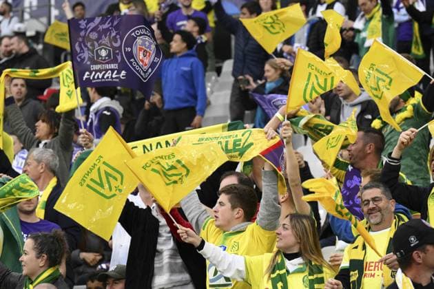 supporters de Nantes - ambiance FOOTBALL : Nantes vs Toulouse - Finale de la Coupe de France - 29 04 2023 JBAutissier Panoramic 