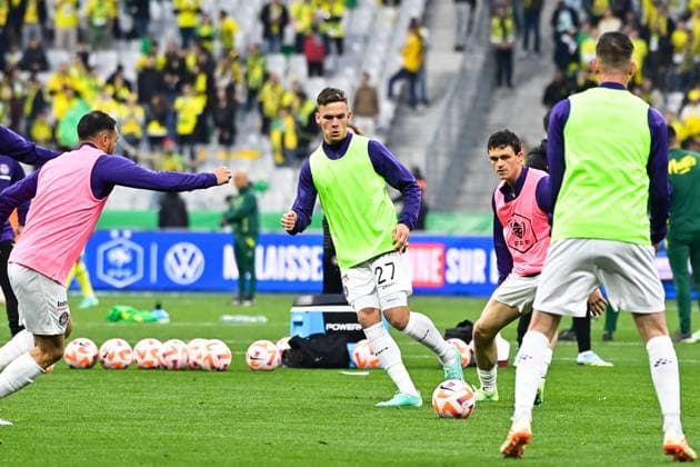 Echauffement - Thijs Dallinga ( 27 - Toulouse ) - FOOTBALL : Nantes vs Toulouse - Finale Coupe de France - 29 04 2023 FedericoPestellini Panoramic 