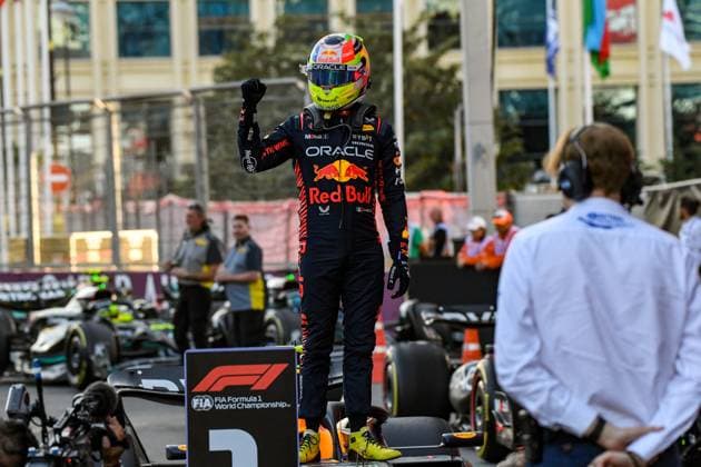Formel 1 GP Baku Azerbaijan. Samstag 29.04.2023 Sergio Perez (MEX) Red Bull Racing; Formel 1 GP Baku Azerbaijan. Samstag 29.04.2023 Copyright: xBEAUTIFULxSPORTS Erlhofx