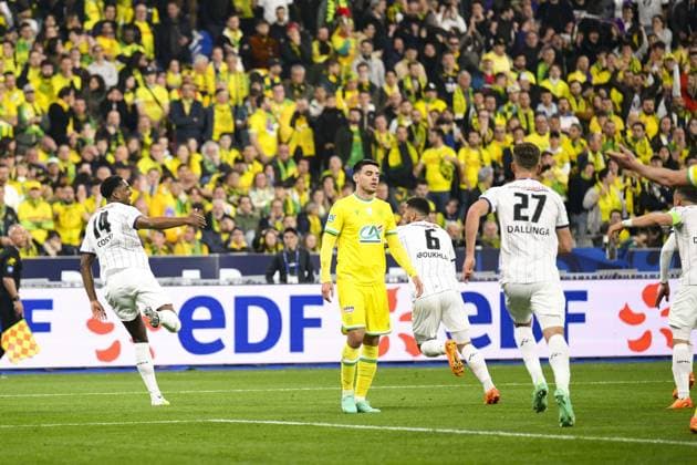 joie des joueurs de Toulouse apres le second but de Logan Costa (TFC) FOOTBALL : Nantes vs Toulouse - Finale de la Coupe de France - 29 04 2023 JBAutissier Panoramic 