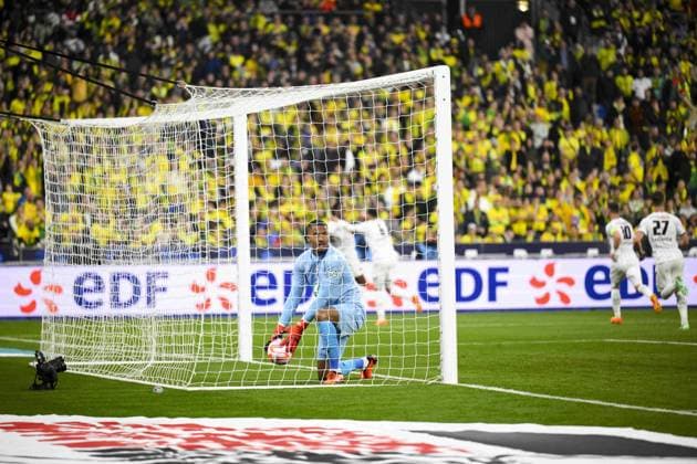 deception de Alban Lafont (Nantes) joie des joueurs de Toulouse apres le second but de Logan Costa (TFC) FOOTBALL : Nantes vs Toulouse - Finale de la Coupe de France - 29 04 2023 JBAutissier Panoramic 
