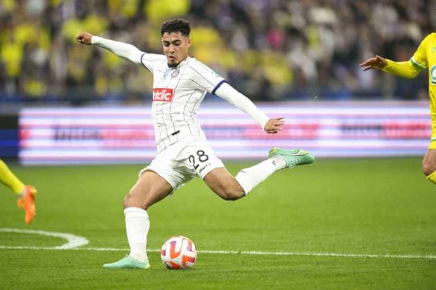 Fares Chaibi (TFC) FOOTBALL : Nantes vs Toulouse - Finale de la Coupe de France - 29 04 2023 JBAutissier Panoramic 