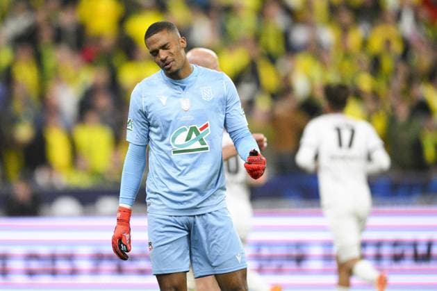 deception de Alban Lafont (Nantes) apres le 4e but de Toulouse FOOTBALL : Nantes vs Toulouse - Finale de la Coupe de France - 29 04 2023 JBAutissier Panoramic 