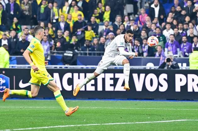 Zakaria Aboukhlal ( 6 - Toulouse ) - Girotto Andrei ( 3 - Nantes ) - FOOTBALL : Nantes vs Toulouse - Finale Coupe de France - 29 04 2023 FedericoPestellini Panoramic 