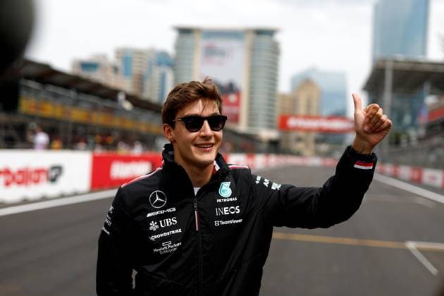 63 George Russell (GBR, Mercedes-AMG Petronas F1 Team), F1 Grand Prix of Azerbaijan at Baku City Circuit on April 30, 2023 in Baku, Azerbaijan. (Photo by HOCH ZWEI) Baku Azerbaijan