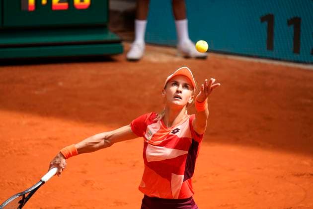 Mutua Madrid Open - Day Seven Lesia Tsurenko of Ukrania during their match against Daria Kasatkina of Russian on Day Seven of the Mutua Madrid Open at La Caja Magica on April 30, 2023 in Madrid, Spain. Madrid Spain  Copyright: xJuanxCarlosxLucasx originalFilename:lucas-notitle230430_npQXo.jpg