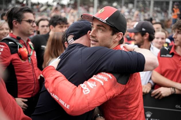 FORMULA 1 AZERBAIJAN GRAND PRIX 2023 30.04.2023, Baku City Circuit , Baku, FORMULA 1 AZERBAIJAN GRAND PRIX 2023 ,im Bild 3.Platz für Charles Leclerc (MCO), Scuderia Ferrari