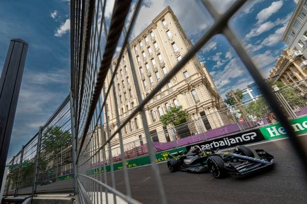 44 Lewis Hamilton (GBR, Mercedes-AMG Petronas F1 Team), F1 Grand Prix of Azerbaijan at Baku City Circuit on April 30, 2023 in Baku, Azerbaijan. (Photo by HOCH ZWEI) Baku Azerbaijan