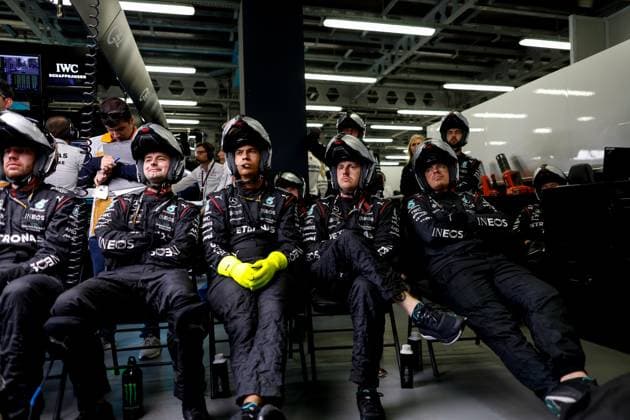 Mercedes-AMG Petronas F1 Team, F1 Grand Prix of Azerbaijan at Baku City Circuit on April 30, 2023 in Baku, Azerbaijan. (Photo by HOCH ZWEI) Baku Azerbaijan