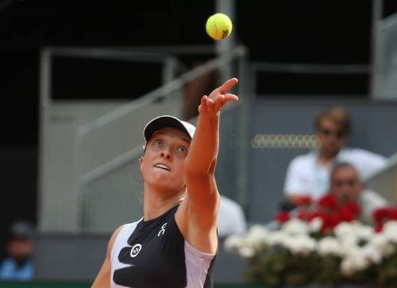 Iga Swiatek of Polska during the Mutua Madrid Open 2023, ATP, Tennis Herren Masters 1000 tennis tournament on May 1, 2023 at Caja Magica in Madrid, Spain - TENNIS : Open Mutua Madrid 2023 - 30 04 2023 LaurentLairys Panoramic 
