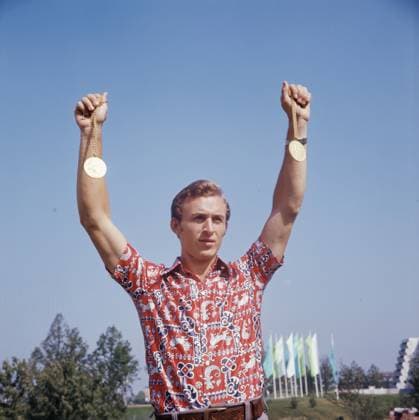 Munich, Federal Republic of Germany. Soviet athlete Valery Borzov wins gold medals in 100 and 200 metres running event during the 1972 Summer Olympics. Alexander Katkov, Yuri Morgulis TASS  32487045-1
