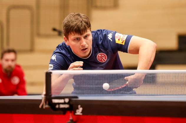Tischtennis-Bundesliga-Spiel FSV Mainz 05 - TTC Schw. Bergneustadt Andrei Putuntica (Mainz) 30.04.23