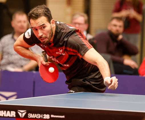 Tischtennis-Bundesliga-Spiel FSV Mainz 05 - TTC Schw. Bergneustadt Alberto Mino (TTC) 30.04.23