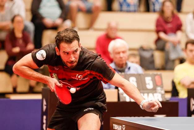 Tischtennis-Bundesliga-Spiel FSV Mainz 05 - TTC Schw. Bergneustadt Alberto Mino (TTC) 30.04.23