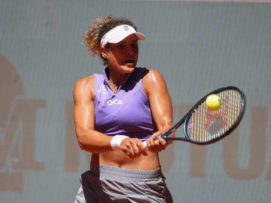 Mayar Sherif of Egypte during the Mutua Madrid Open 2023, ATP, Tennis Herren Masters 1000 tennis tournament on May 1, 2023 at Caja Magica in Madrid, Spain TENNIS : Mutua Madrid Open - 01 05 2023 LaurentLairys Panoramic 