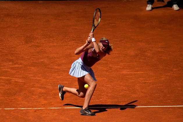 Mutua Madrid Open - Day Eight Mirra Andreeva of Russian during their match against Aryna Sabalenka of Belarus on Day Eight of the Mutua Madrid Open at La Caja Magica on 1st May, 2023 in Madrid, Spain. Madrid Spain  Copyright: xJuanxCarlosxLucasx originalFilename:lucas-notitle230501_npMWl.jpg