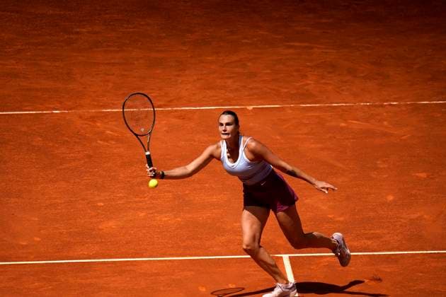 Mutua Madrid Open - Day Eight Aryna Sabalenka of Belarus during their match against Mirra Andreeva of Russian on Day Eight of the Mutua Madrid Open at La Caja Magica on 1st May, 2023 in Madrid, Spain. Madrid Spain  Copyright: xJuanxCarlosxLucasx originalFilename:lucas-notitle230501_npvWr.jpg