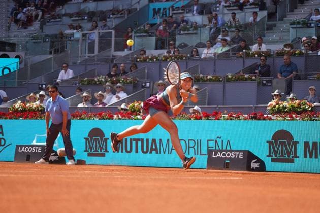 Paula Badosa vs Maria Sakkari Masters Series Mutua Madrid Open 2023 in Madrid on 01 May 2023. Cordon Press
