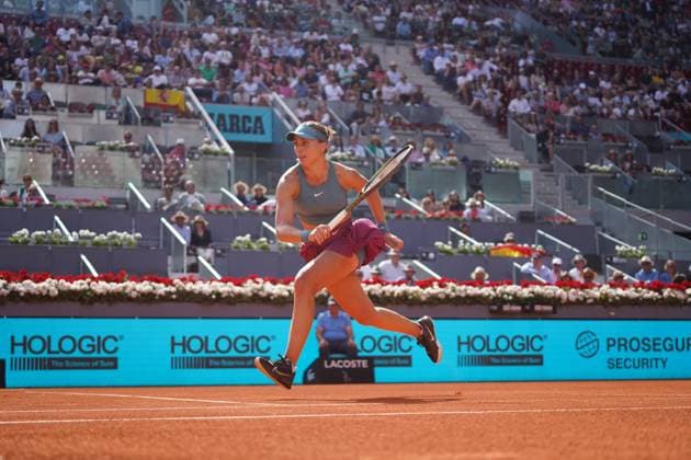 Paula Badosa vs Maria Sakkari Masters Series Mutua Madrid Open 2023 in Madrid on 01 May 2023. Cordon Press