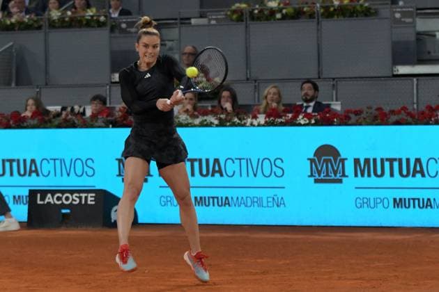 RECORD DATE NOT STATED Mutua Madrid Open Maria Sakkari during his match against on Irina Begu of the Mutua Madrid Open at La Caja Magica on 2st May, 2023 in Madrid, Copyright: xAndreaxRositox DSC_4892