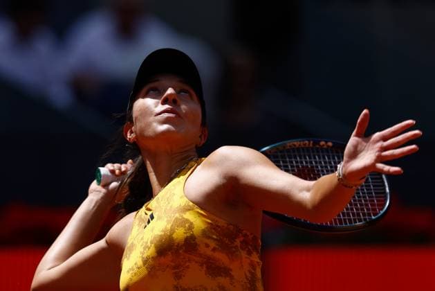 May 3, 2023, MADRID, MADRID, SPAIN: Jessica Pegula of United States in action against Veronika Kudermetova of Russia during the Mutua Madrid Open 2023 celebrated at Caja Magica on May 03, 2023 in Madrid, Spain. MADRID SPAIN - ZUMAa181 20230503_zaa_a181_007 Copyright: xOscarxJ.xBarrosox