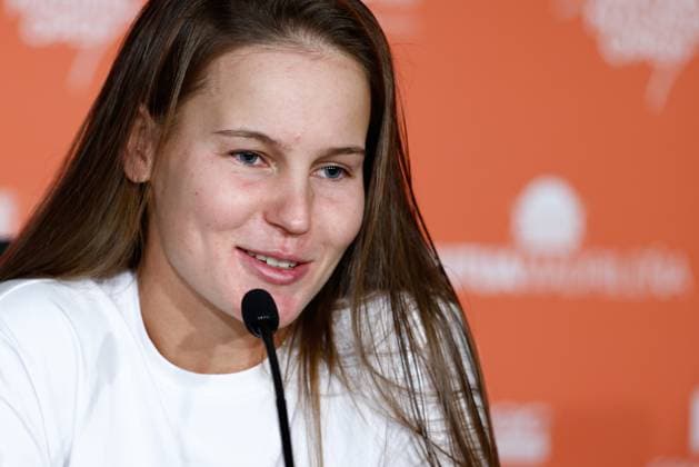 May 3, 2023, MADRID, MADRID, SPAIN: Veronika Kudermetova of Russia attends her press conference, PK, Pressekonferenz during the Mutua Madrid Open 2023 celebrated at Caja Magica on May 03, 2023 in Madrid, Spain. MADRID SPAIN - ZUMAa181 20230503_zaa_a181_088 Copyright: xOscarxJ.xBarrosox