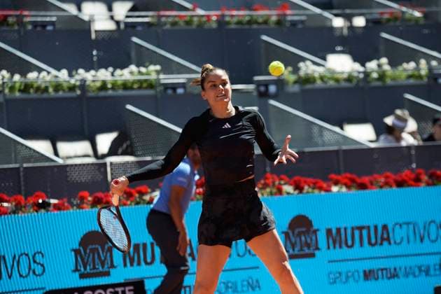 Mutua Madrid Open 2023 Maria Sakkari of Greece during their match ( semi-final) against Aryna Sabalenka of Belarus on Day Eleven of the Mutua Madrid Open at La Caja Magica on 4th May, 2023 in Madrid, Spain. Madrid Spain  Copyright: xJuanxCarlosxLucasx originalFilename:lucas-notitle230504_nppxa.jpg