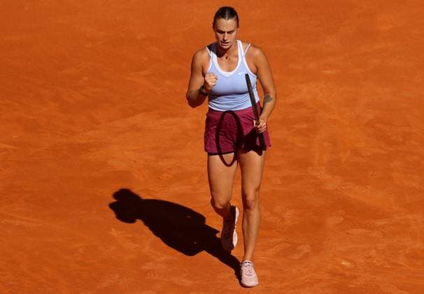 Mandatory Credit: Photo by Ella Ling Shutterstock (13895879am) Aryna Sabalenka of Belarus in action Mutua Madrid Open, Day 11, Tennis, La Caja Magica, Madrid, Spain - 04 May 2023 Mutua Madrid Open, Day 11, Tennis, La Caja Magica, Madrid, Spain - 04 May 2023  Copyright: xEllaxLing Shutterstockx 13895879am