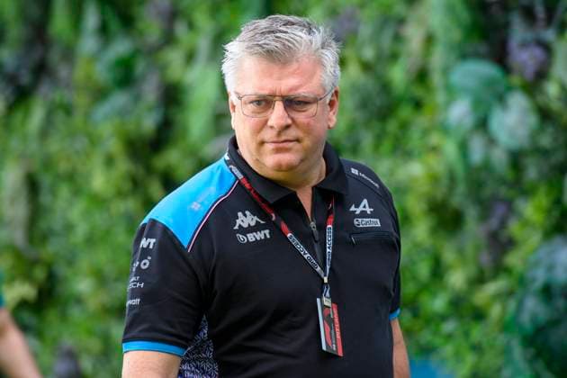 5th May 2023: Miami International Autodrome, Miami Gardens, Florida, USA: Formula 1 Crypto.com Miami Grand Prix 2023: Free Practice Day: BWT Alpine principal Otmar Szafnauer arrives at the Paddock.  ActionPlus12505132 DouglasxMurray