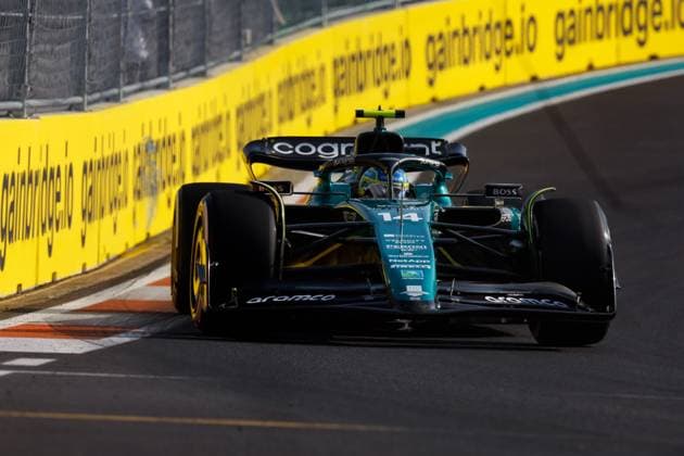 14 Fernando Alonso (ESP, Aston Martin Aramco Cognizant F1 Team), F1 Grand Prix of Miami at Miami International Autodrome on May 5, 2023 in Miami, United States of America. (Photo by HOCH ZWEI) Miami United States of America