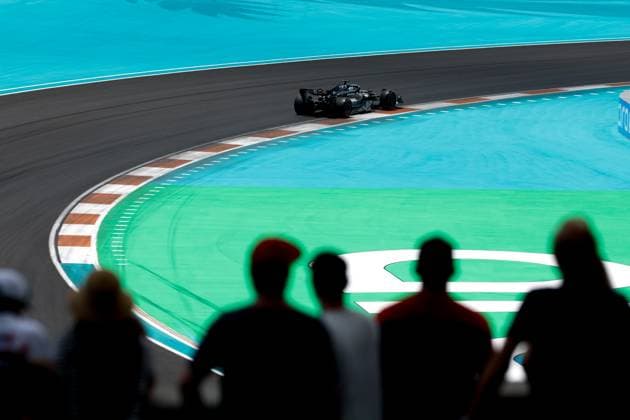 63 George Russell (GBR, Mercedes-AMG Petronas F1 Team), F1 Grand Prix of Miami at Miami International Autodrome on May 6, 2023 in Miami, United States of America. (Photo by HOCH ZWEI) Miami United States of America