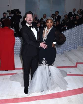 May 6, 2023: Tennis legend SERENA WILLIAMS confirmed she is pregnant with her second child at the Met Gala. The 23-time Grand Slam singles champion told reporters at the New York fashion show there were three of us on the red carpet when she arrived with her husband Alexis Ohanian. The couple welcomed their first daughter, Olympia, in September 2017. PICTURED: May 3, 2023, New York, New York, USA: Alexis Ohanian and Serena Williams attend the 2023 Met Gala. New York USA - ZUMAp281 20230506_shv_p281_770 Copyright: xPhotoxImagexPressx